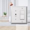 Amerelle Wall Plate, Number of Gangs: 2 gang Stamped Steel, Polished Chrome Finish, Light Gray 161TR - alternate 2